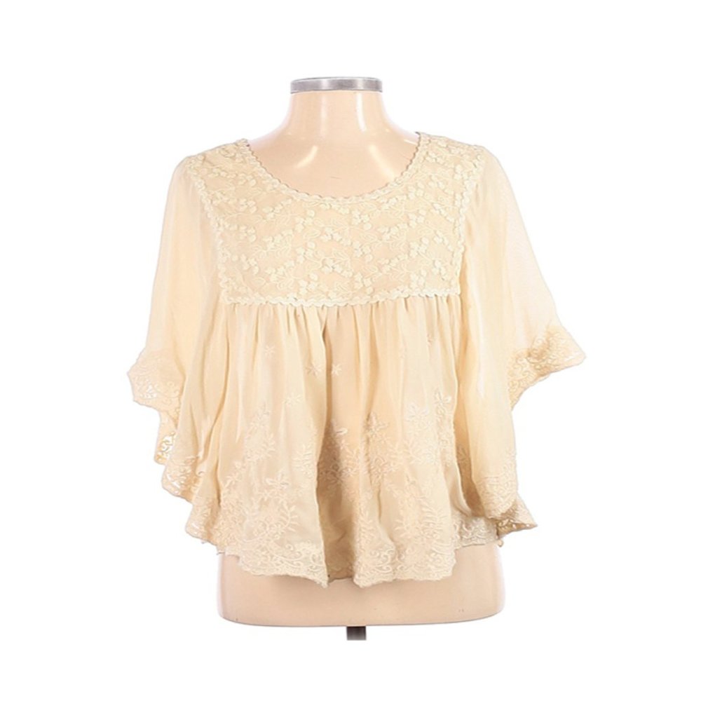 Millau blush embroidered blouse